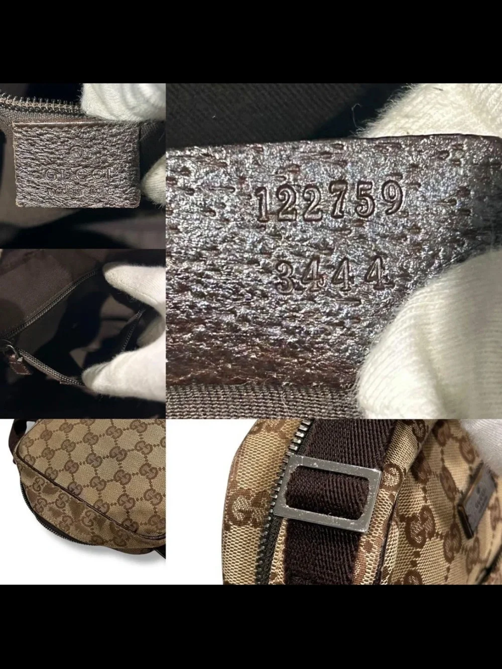 Gucci Beige & Brown GG Canvas Messenger Bag for Men